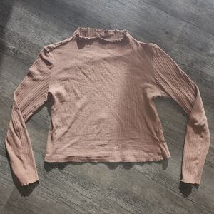 SHEIN EZwear Summer Outfits Lettuce Trim Rib-Knit Tee